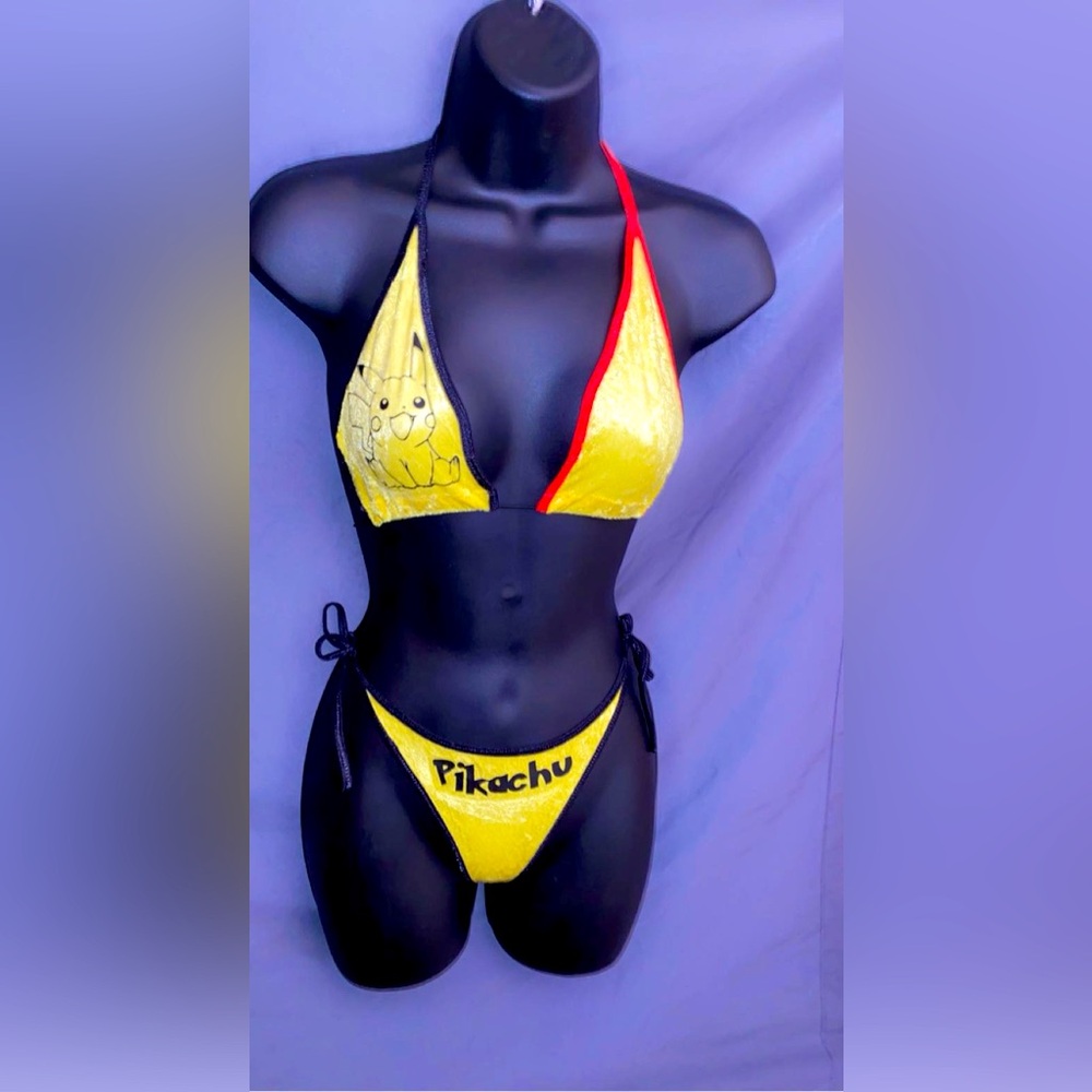Pikachu Yellow and Black Bikini Set
